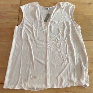 BNWT J Crew White Sheer Work Blouse